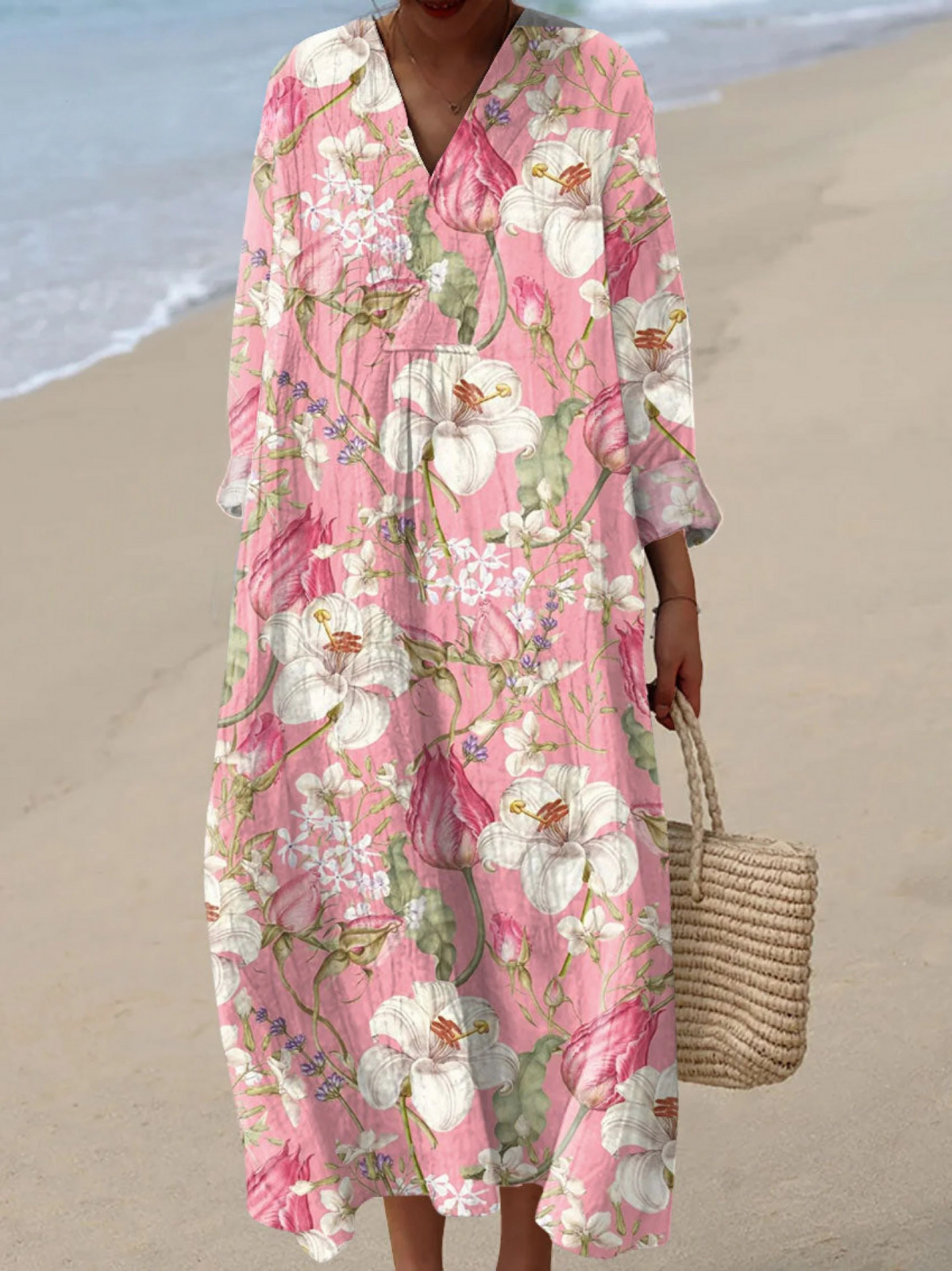 Effortless Floral Dress for Women with Vintage Casual Style