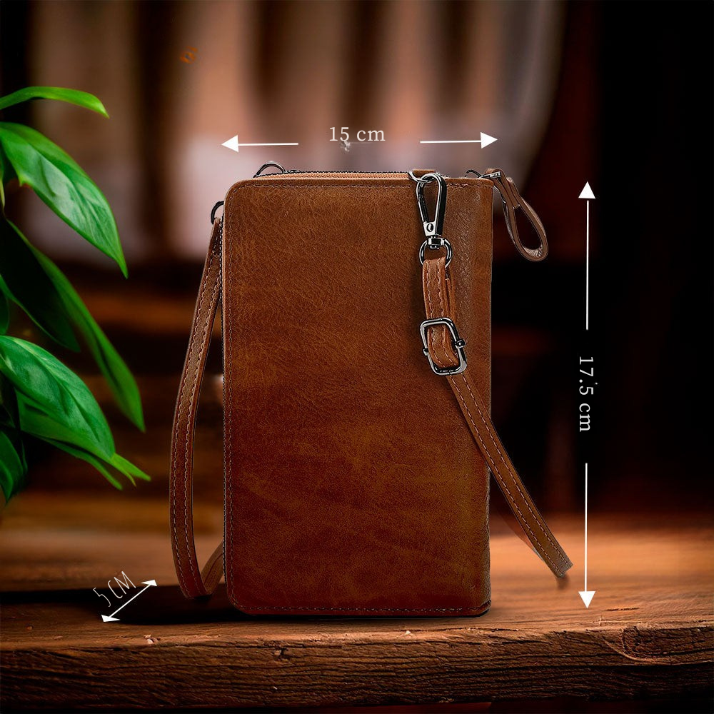Stylish Brown Handbag for Women with Long Sling Design