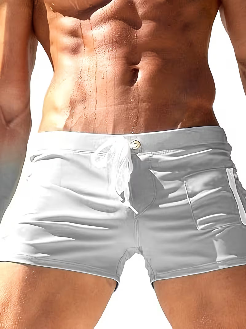 Classic Shorts for Men with Zipper Casual Style