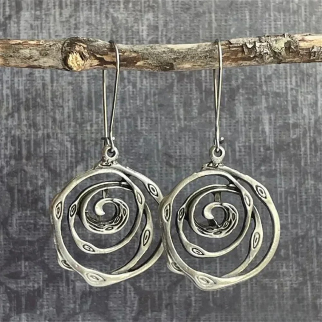 Elegant Earrings for Women with Twisted Silver Design