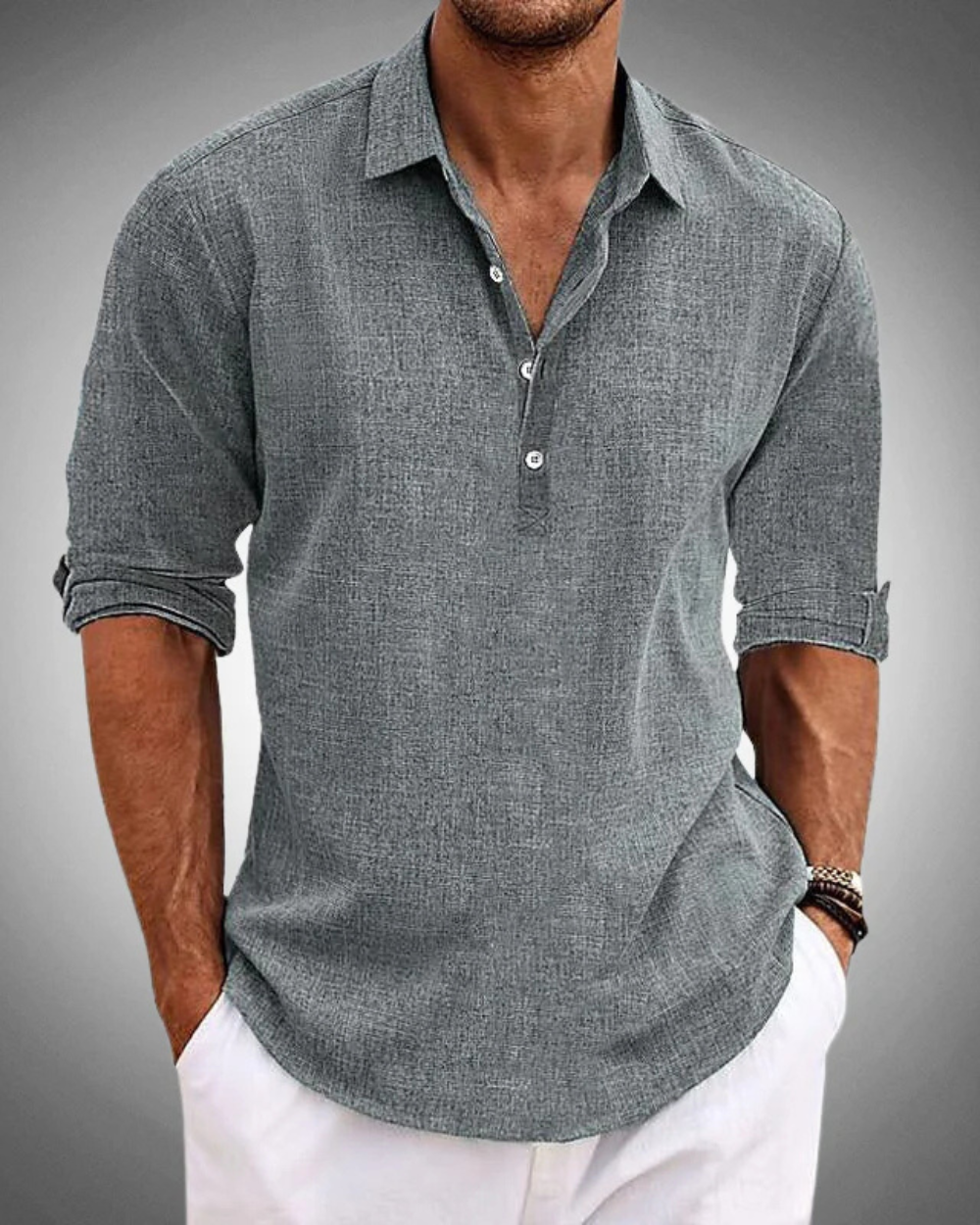 Stylish Flowy Button Down Shirt for Men