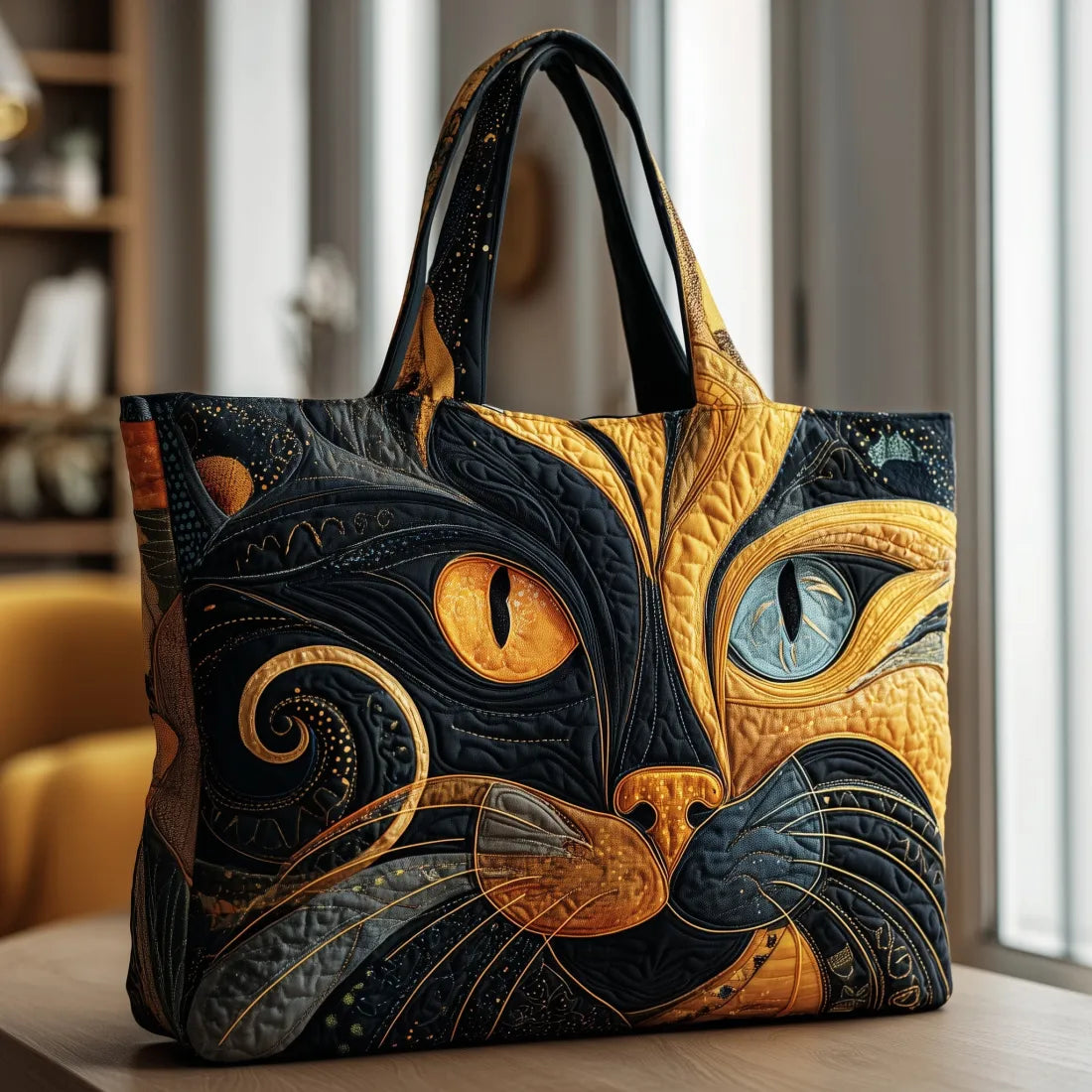 Stylish Tote Bag for Women with Cat Design