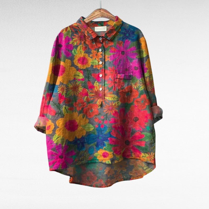 Elegant Blouse for Women with Vintage Casual Style
