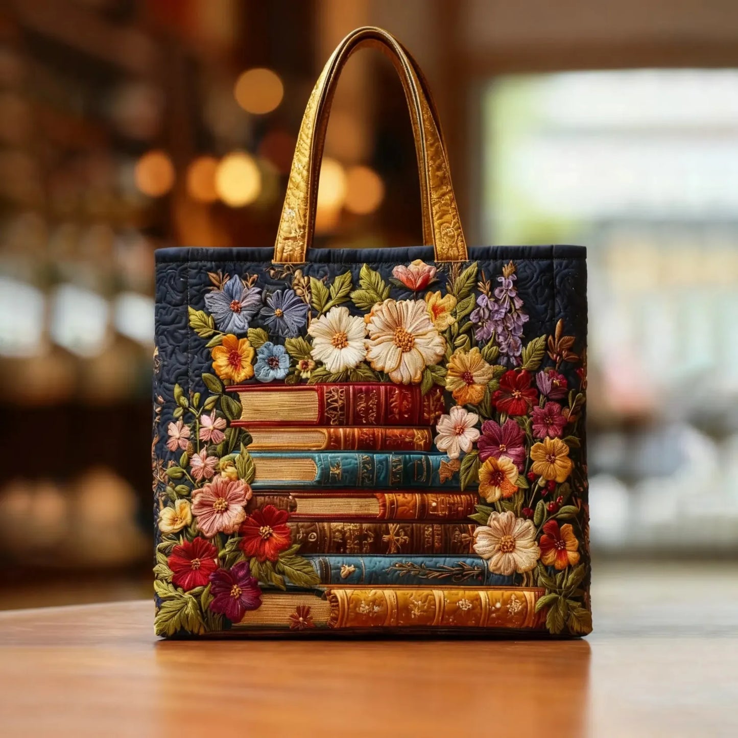 Effortless Floral Tote Bag for Women with Artistic Design