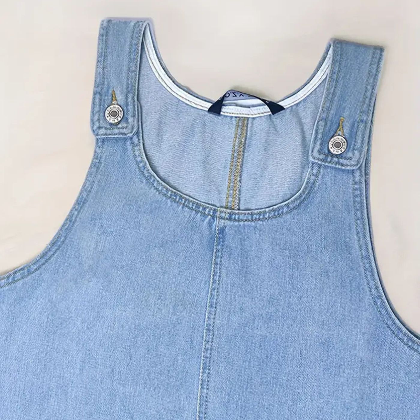 Effortless Blue Denim Dress for Women with Sleeveless Casual Style