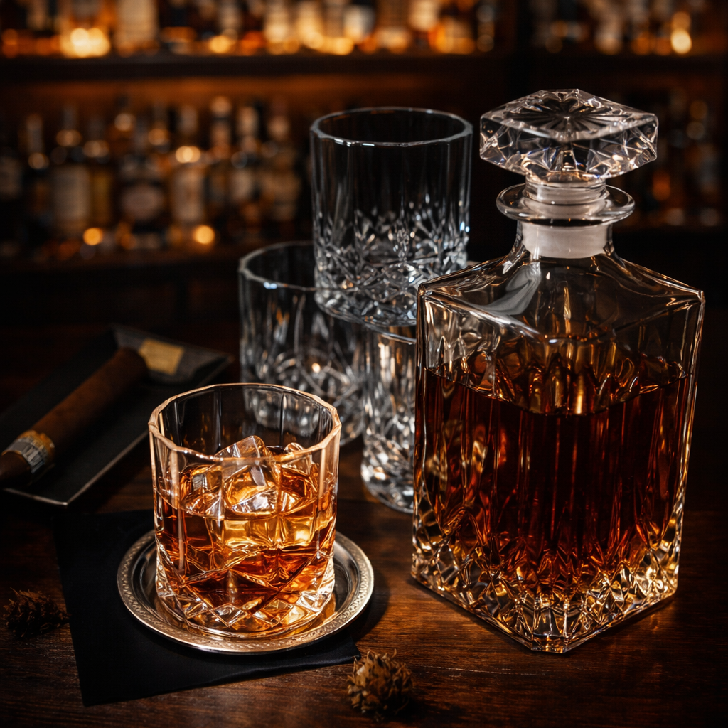 Effortless Whisky Decanter Bottle Gift Set with and Glass Design