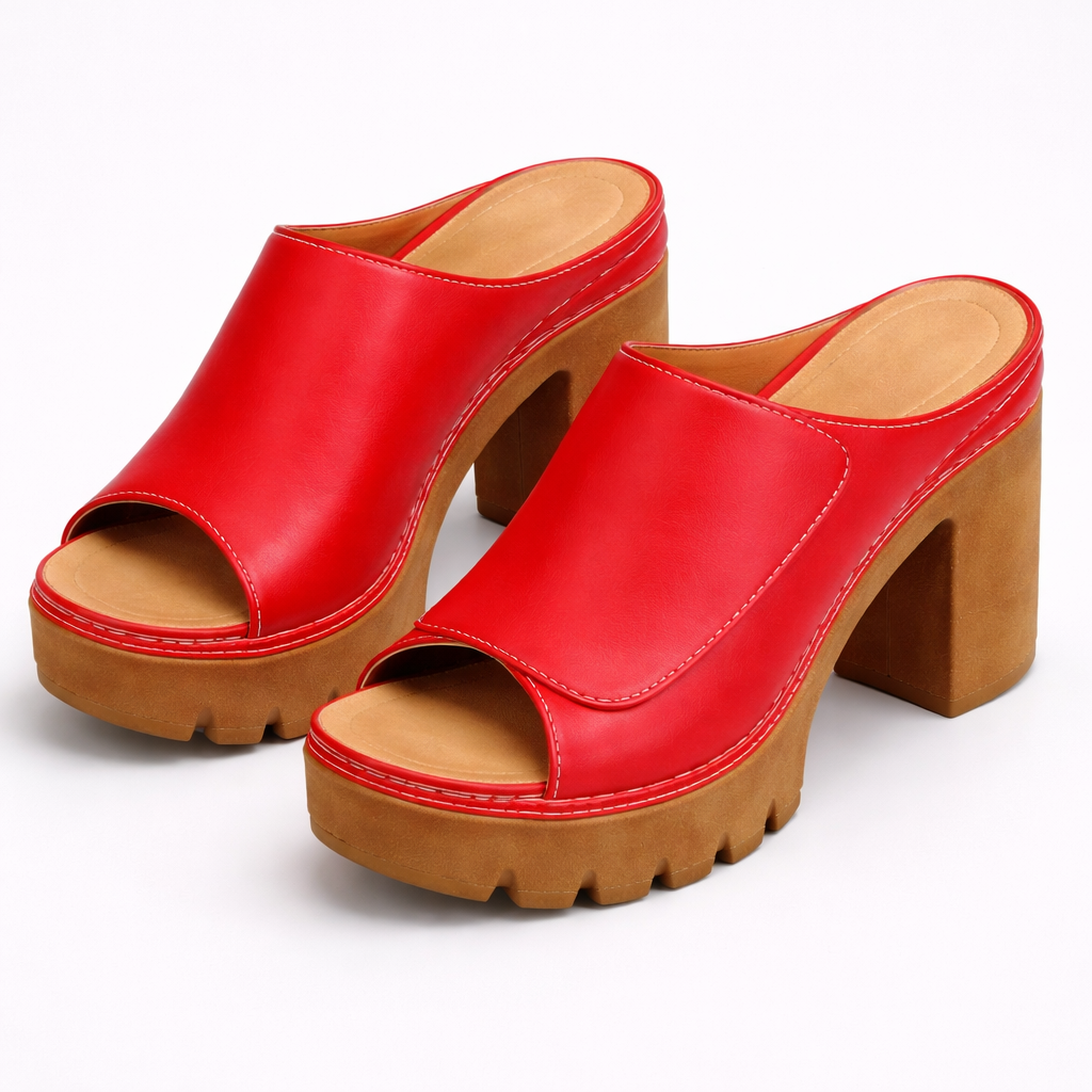 Comfortable Heels for Women with Platform Slip On Style