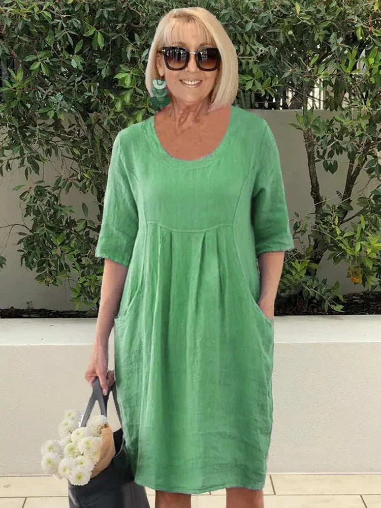 Effortless Mini Dress for Women with Pockets
