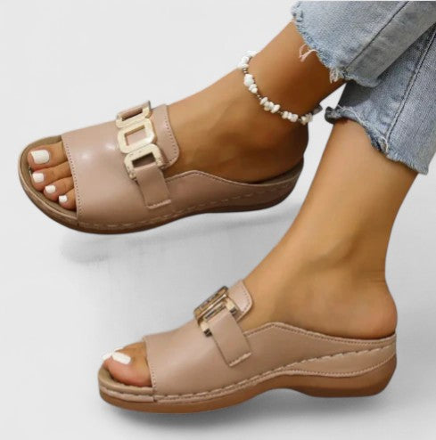 Comfortable Orthopedic Sandals for Women with Buckle Cushioned Arch Support Style