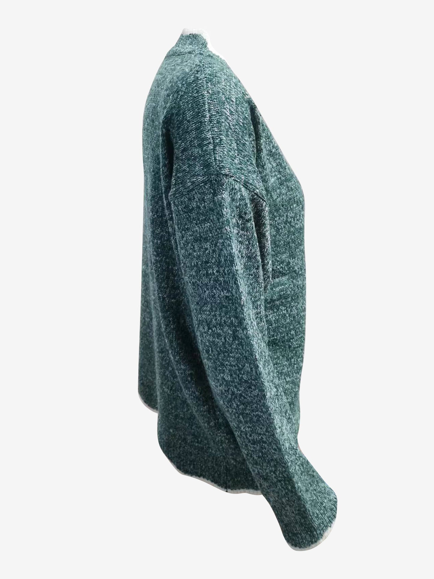 Comfortable Knit Sweater for Women with Split Neck Long Sleeve Relaxed Style