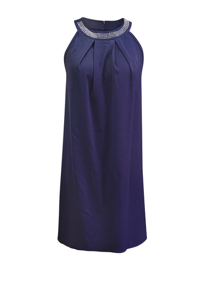 Elegant Evening Dress for Women with Round Neck Sleeveless Formal Wedding Guest Style