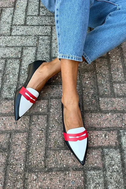 Comfortable Black Slippers for Women with Two Tone Style