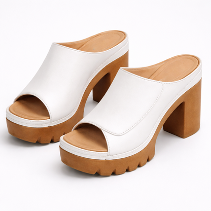 Comfortable Heels for Women with Platform Slip On Style