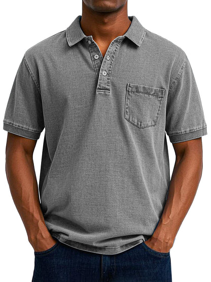 Effortless Polo Shirt for Men with Vintage Casual Style