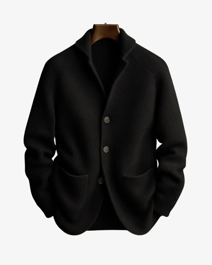 Classic Knit Cardigan Sweater for Men with Button Front