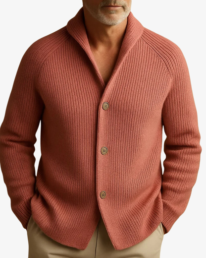 Classic Knit Cardigan Sweater for Men with Button Front