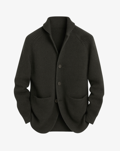 Classic Knit Cardigan Sweater for Men with Button Front