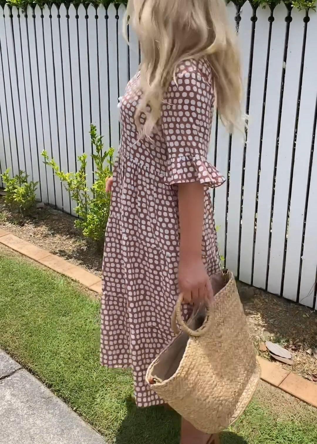 Effortless Midi Dress for Women with Short Sleeve
