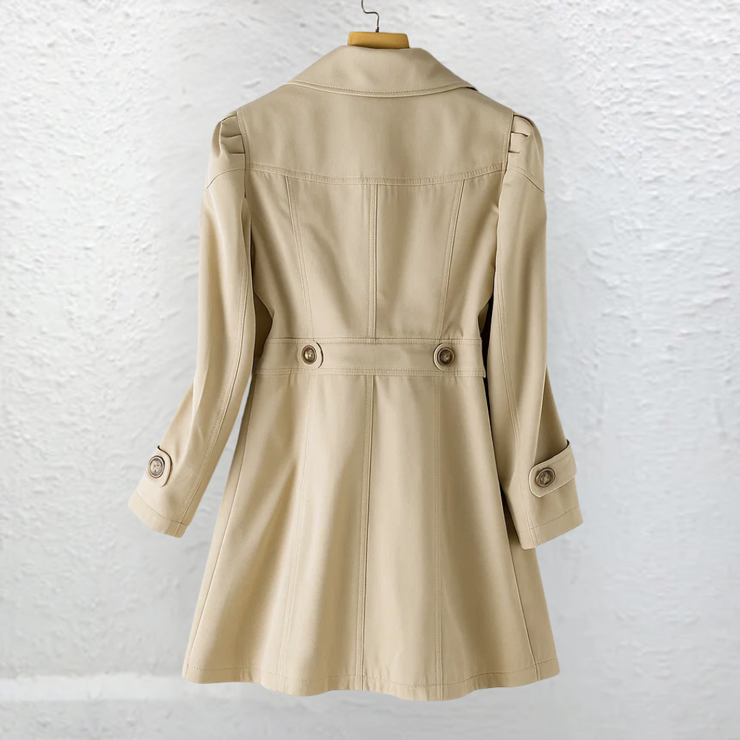 Elegant Trench Coat for Women with Vintage Casual Style