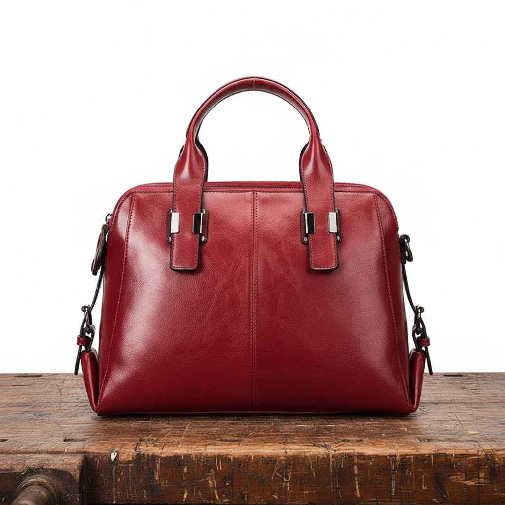 Elegant Red Handbag for Women with Luxury Carryall Design