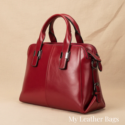 Elegant Red Handbag for Women with Luxury Carryall Design