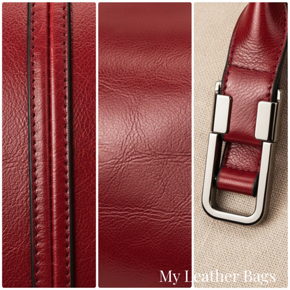 Elegant Red Handbag for Women with Luxury Carryall Design