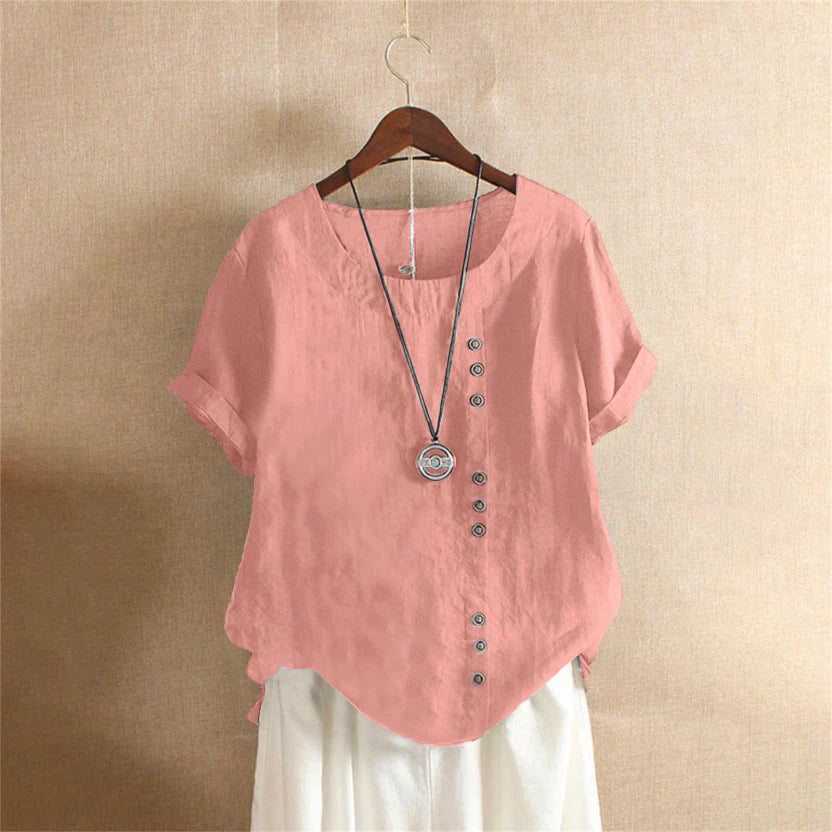 Effortless Blouse for Women with Asymmetrical