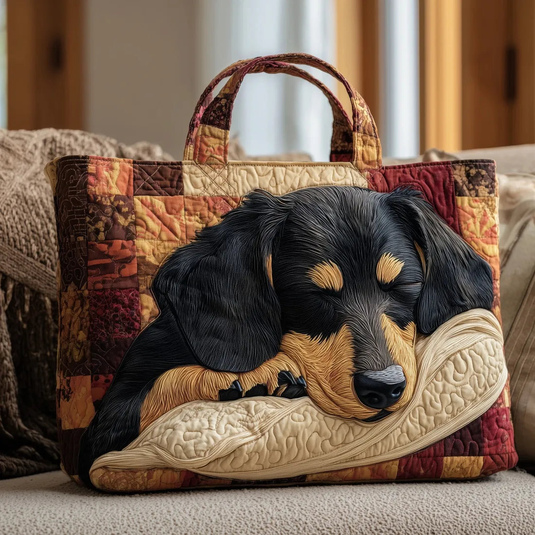 Stylish Tote Bag for Women with Dog Design