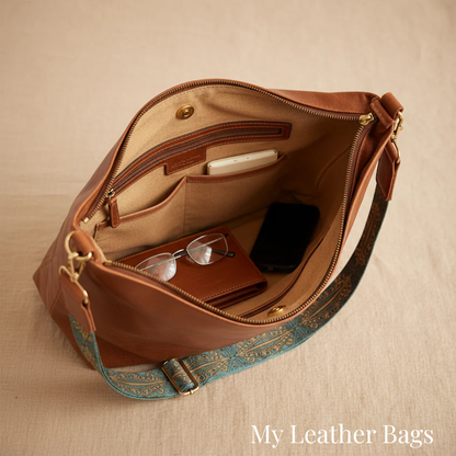 Stylish Brown Crossbody Bag for Women with Vintage Design