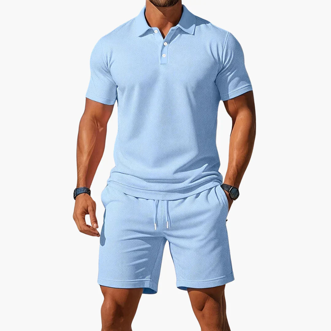 Classic Polo and Shorts Set for Men