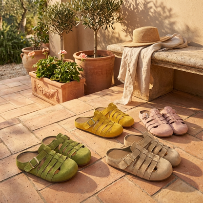Comfortable Sandals for Women with Slip On Buckle Breathable Style