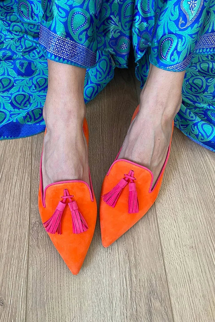 Comfortable Loafers for Women with Tassel Style