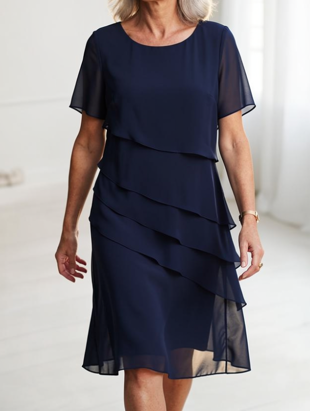 Stylish Mini Dress for Women with Layered