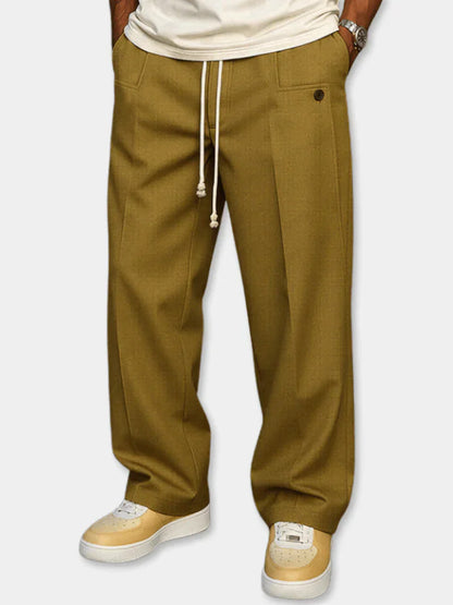 Stylish Lace Pants for Men with Drawstring Casual Style