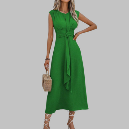 Elegant Maxi Dress for Women with Round Neck Sleeveless