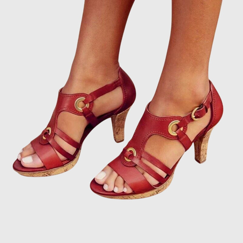 Comfortable Heels for Women with Buckle Orthopedic Style
