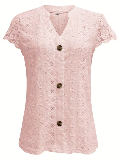 Stylish Patchwork Blouse for Women with V Neck