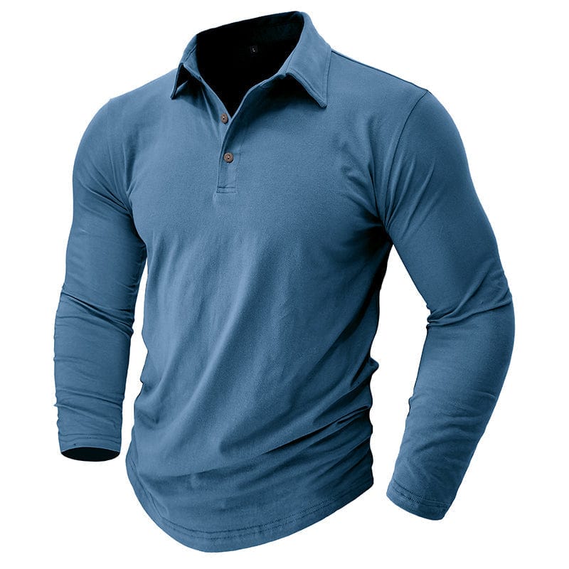 Classic Polo Shirt for Men with Long Sleeve