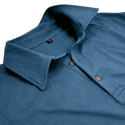 Classic Polo Shirt for Men with Long Sleeve