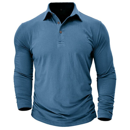 Classic Polo Shirt for Men with Long Sleeve