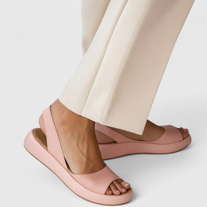 Comfortable Orthopedic Sandals for Women with Platform Wedge Open Toe Slingback Cushioned Casual Style
