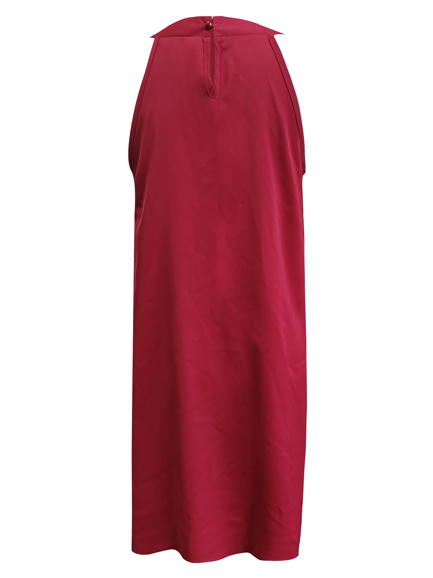 Elegant Evening Dress for Women with Round Neck Sleeveless Formal Wedding Guest Style