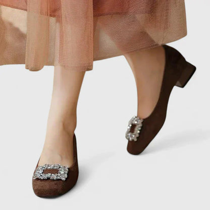 Comfortable Heels for Women with Buckle Orthopedic Cushioned Style