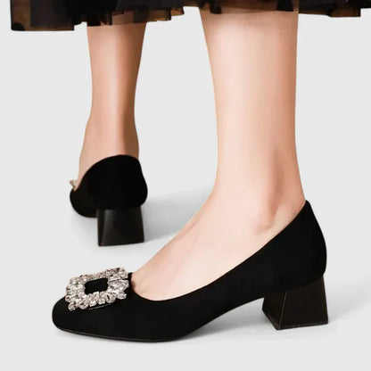 Comfortable Heels for Women with Buckle Orthopedic Cushioned Style