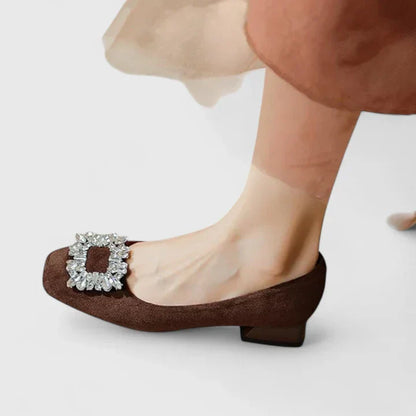 Comfortable Flowy Heels for Women with Buckle Orthopedic Cushioned Style