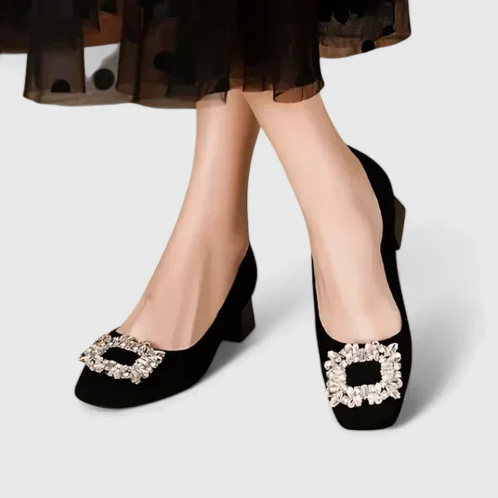 Comfortable Heels for Women with Buckle Orthopedic Cushioned Style