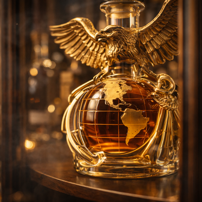 Stylish Whisky Decanter Bottle Gift Set with Eagle Design