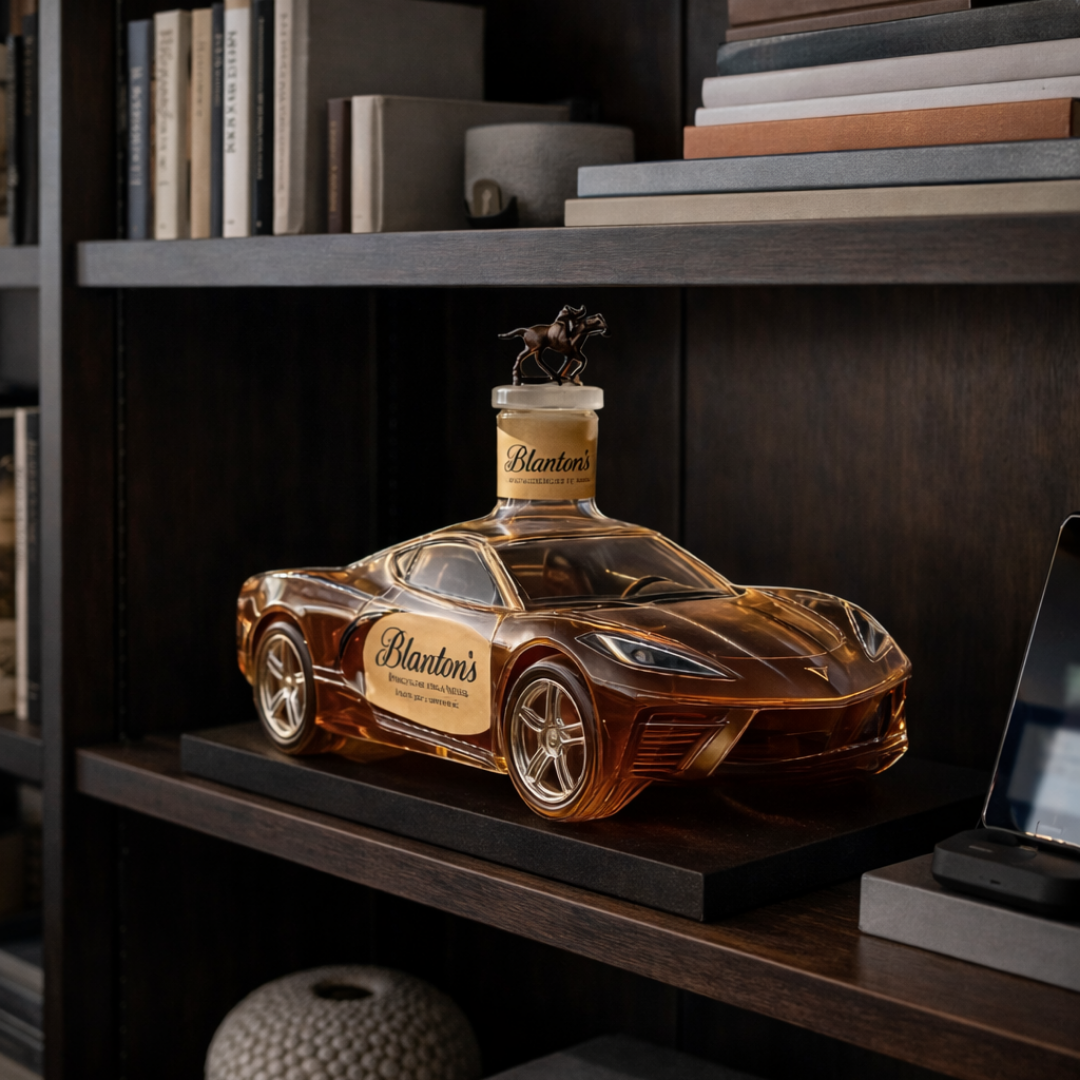 Stylish Whisky Decanter Bottle Gift Set with Sports Car Design