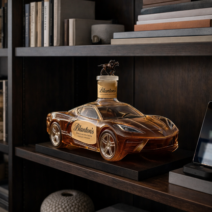 Stylish Whisky Decanter Bottle Gift Set with Sports Car Design