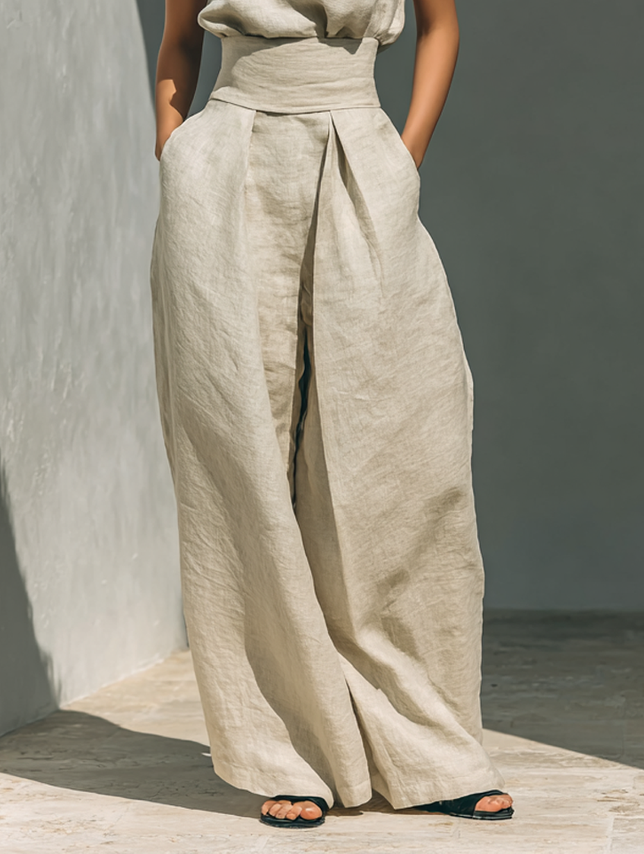 Stylish Two Piece Set for Women with Sleeveless Casual Style